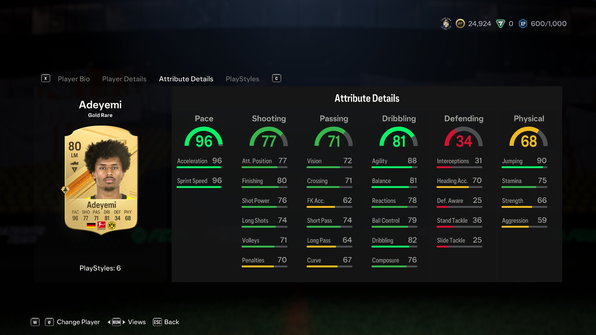 karim adeyemi stats ea fc 24