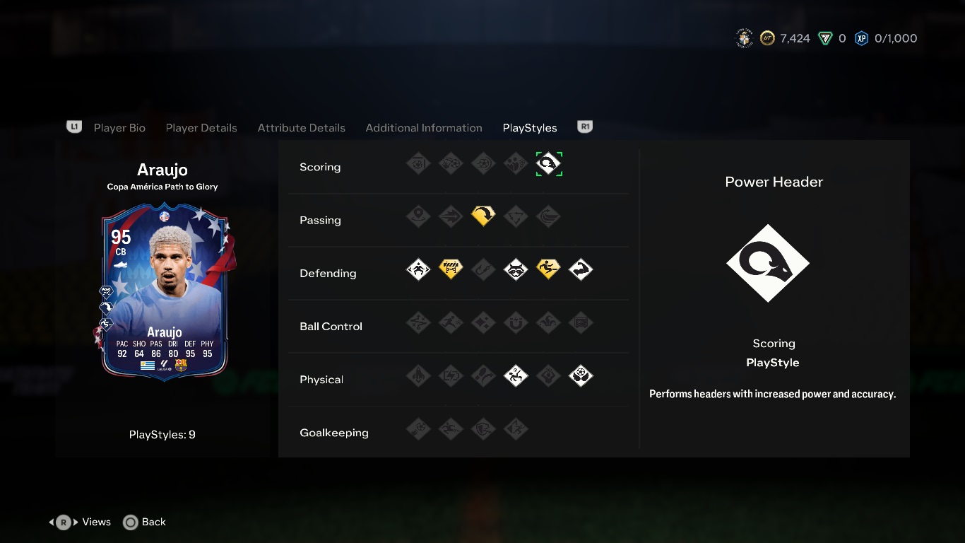 Image of Ronald Araujo's profile and stats in EA FC 24