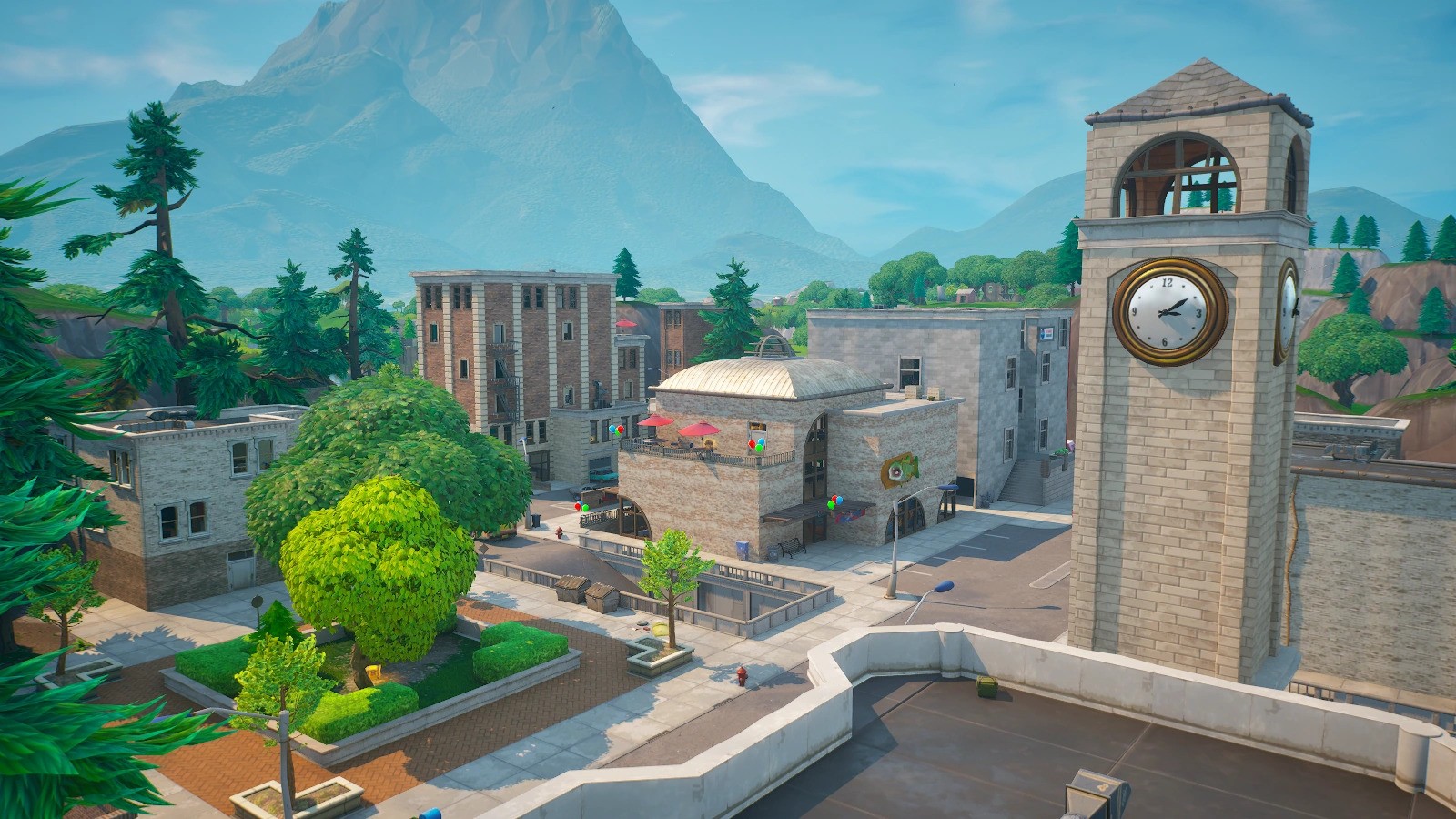 Tilted Towers in Fortnite.