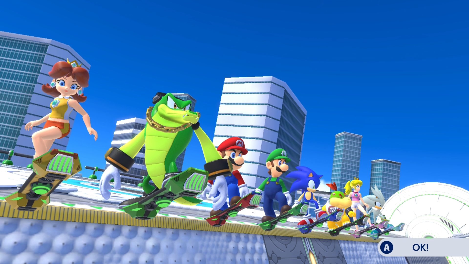 Mario and Sonic about to do extreme sports