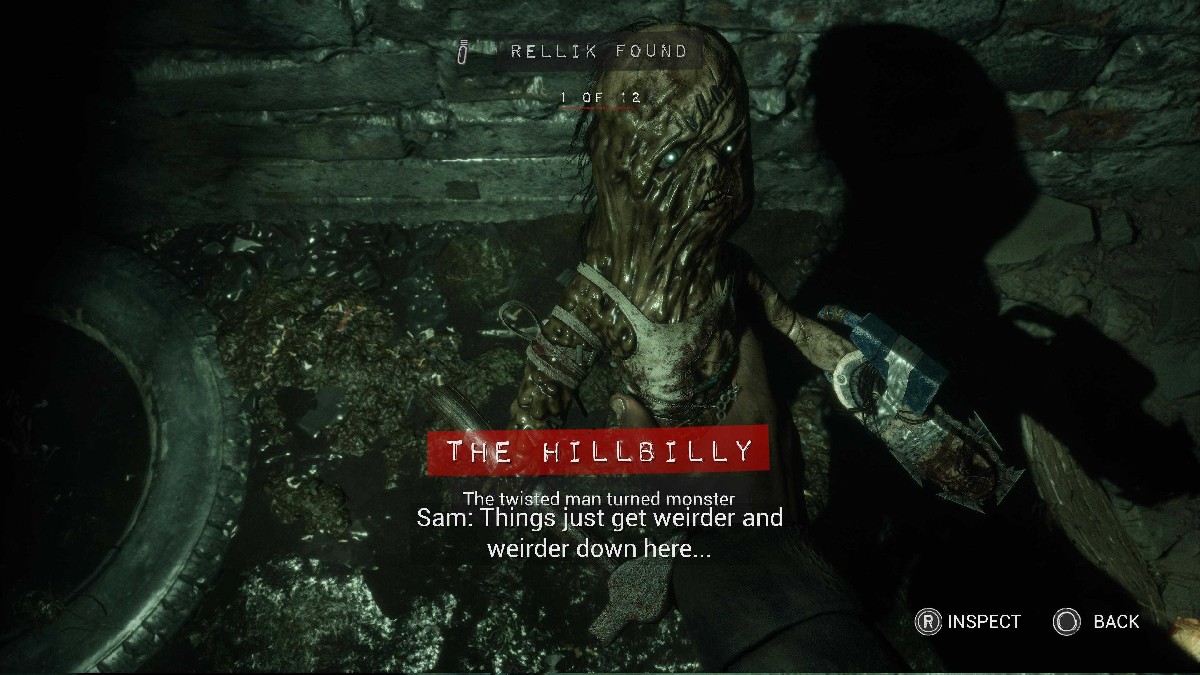 Holding the Hillbilly Rellik in hand in The Casting of Frank Stone