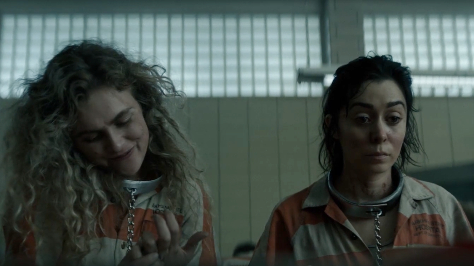 Magpie and Sofia Falcone in Arkham State Hospital in The Penguin Episode 4