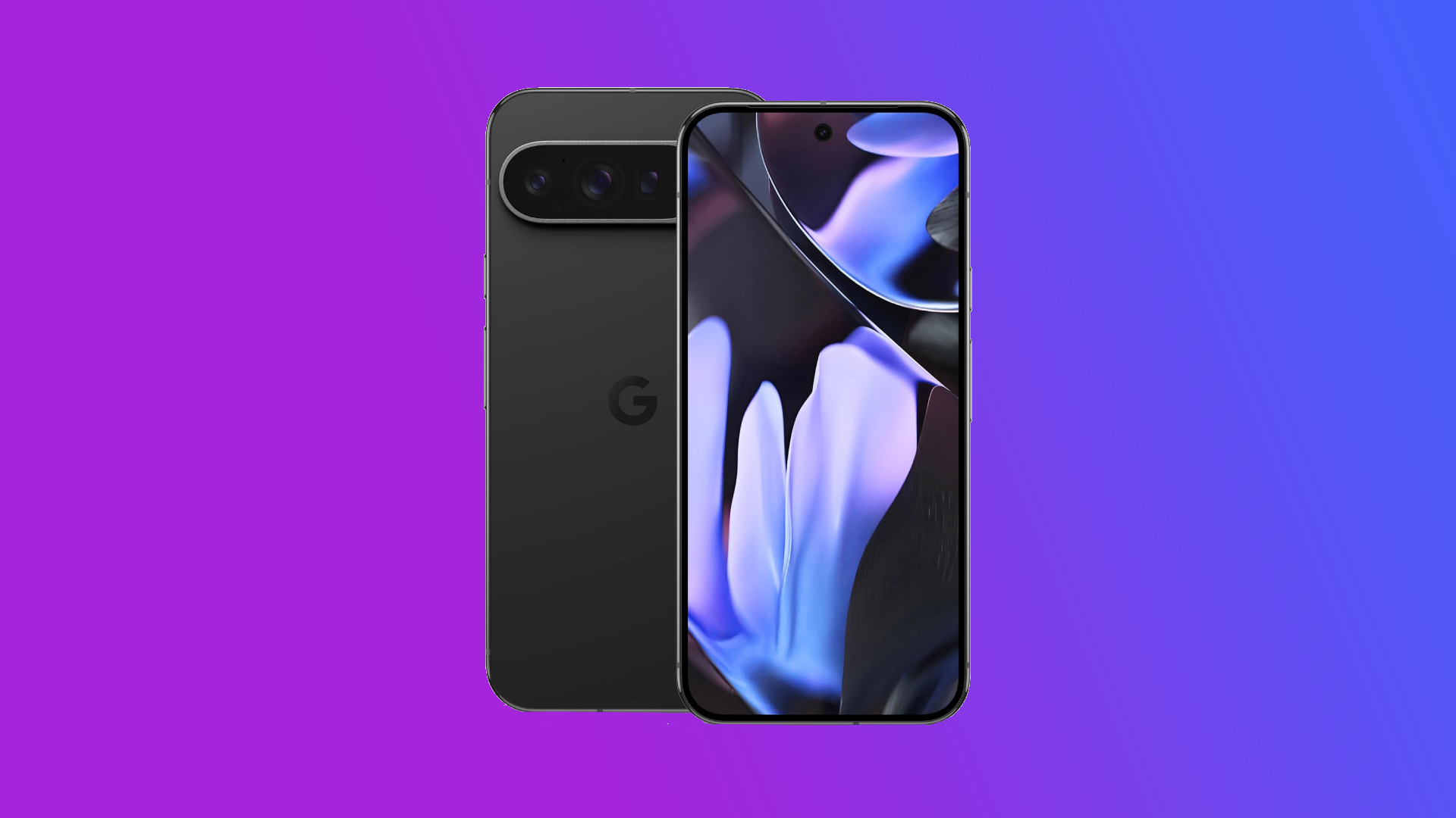 Google Pixel 9 Pro XL Smartphone image on purple gradient, black friday smartphone deal
