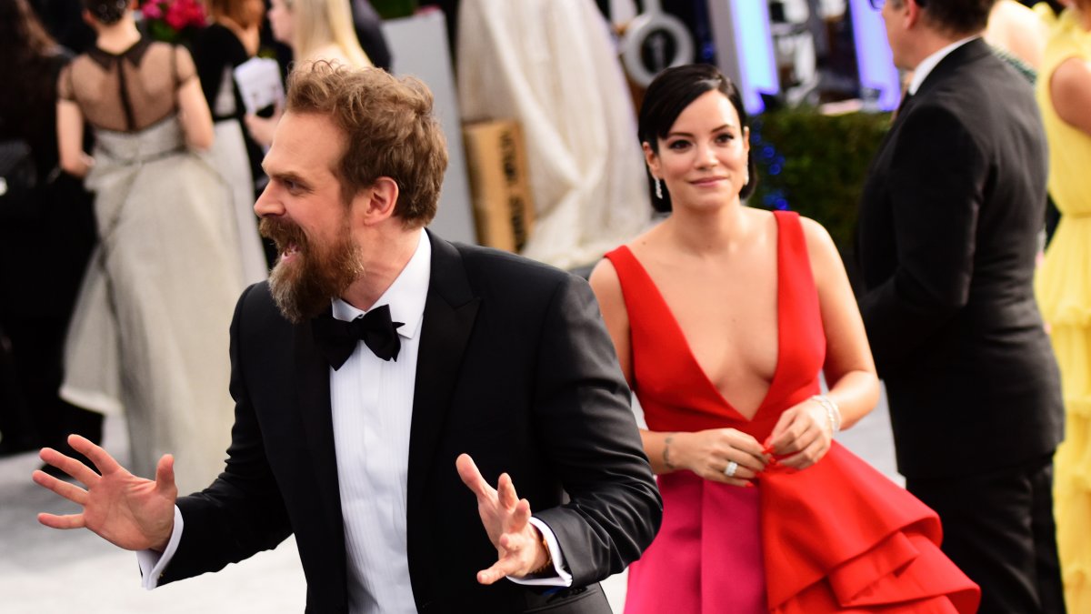David Harbour and Lily Allen