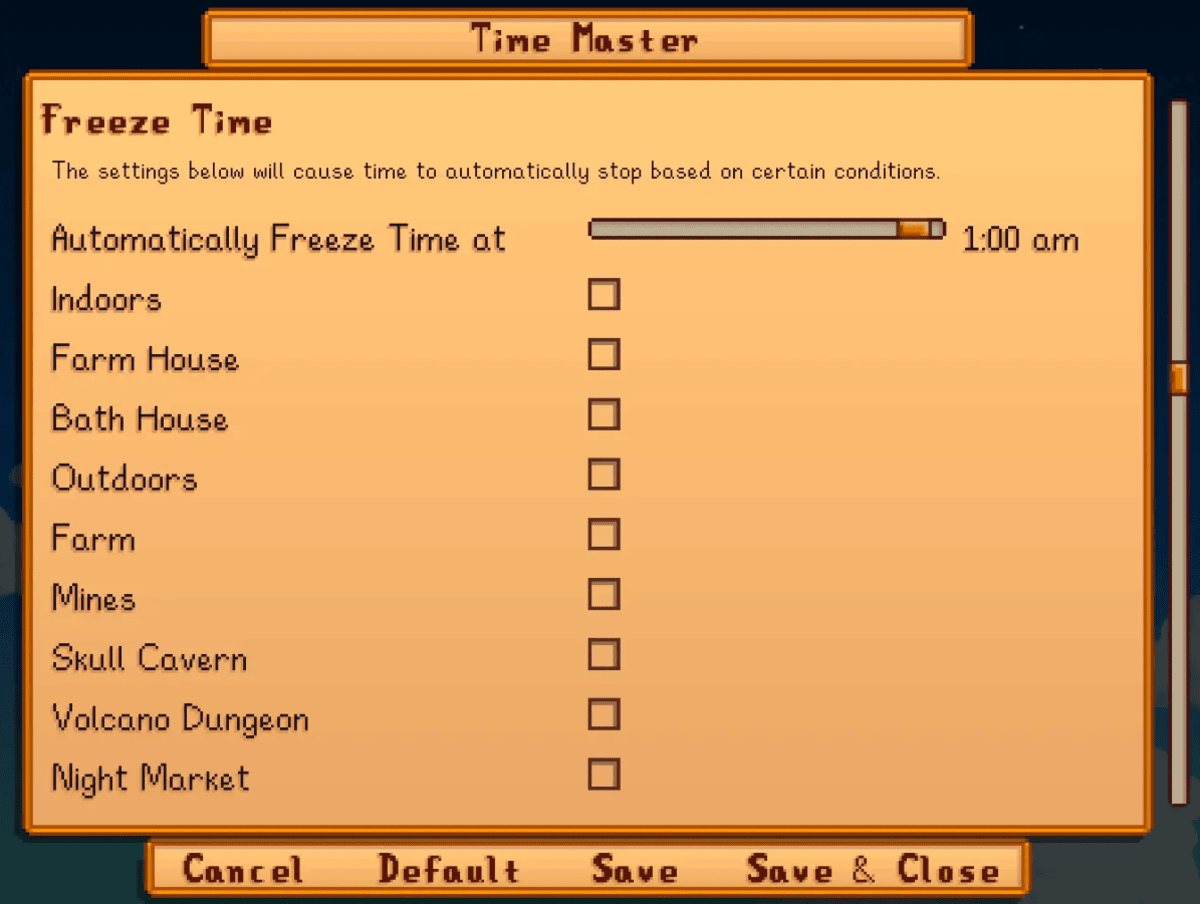 time master stardew valley mod screenshot