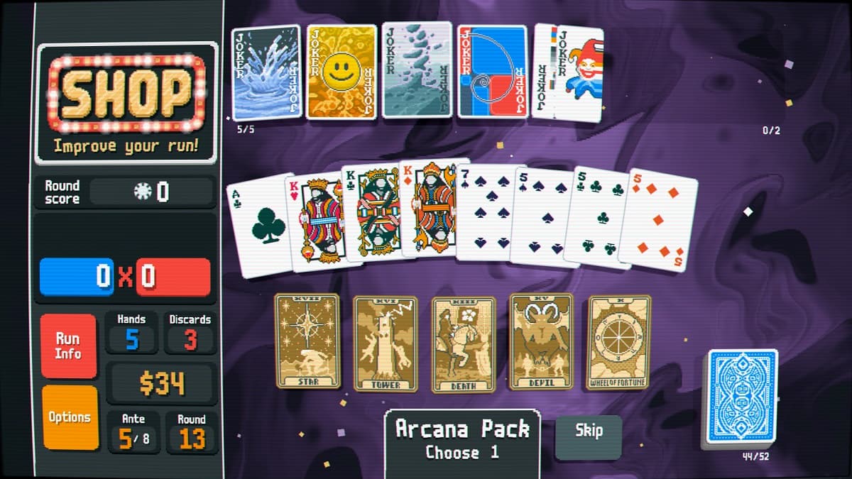 Balatro Tarot Cards from Arcana Pack