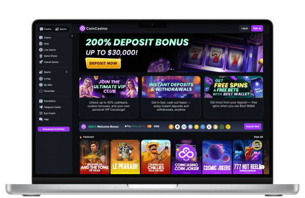 Best No Verification Casino Overall → CoinCasino
