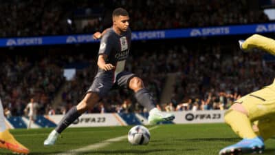 Kylian Mbappe plays for PSG in Fifa 23