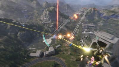 A Mecha Break battle