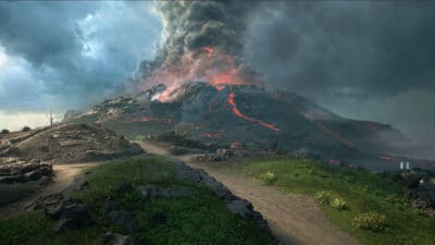 The Iwo Jima map in Battlefield 2042