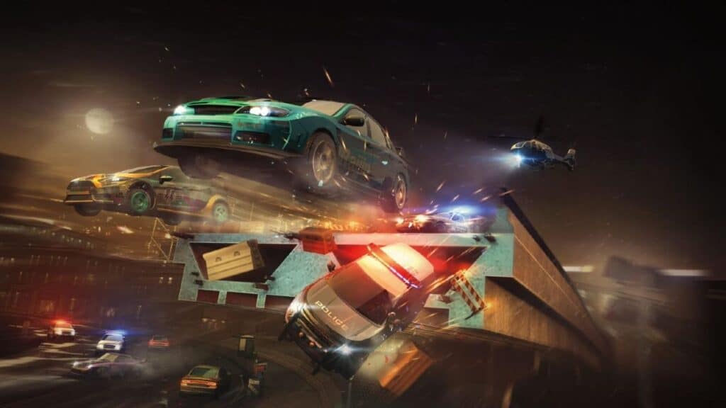 Street racers and police chase in NFS No Limits