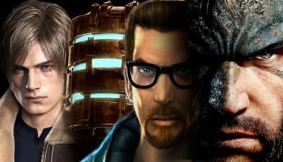 Collage of iconic video game characters representing different remakes including Resident Evil, Dead Space, Half-Life, and Metal Gear Solid