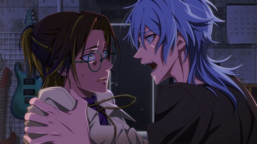 緊張したシーンの2人の登場人物