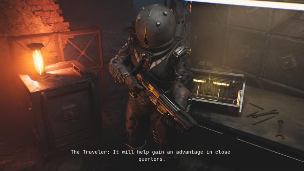 The Traveler holding a shotgun in Cronos The New Dawn