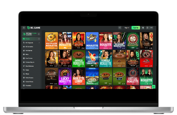 BC.Game Casino roulette library featuring a range of roulette versions from multiplayer to lucky roulette, cricket roulette and more.