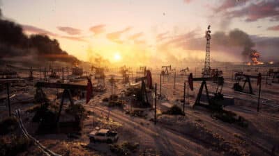 Picture of the new oilwell fields map in Battlefield 6 Season 1.