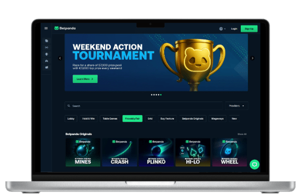 BetPanda casino featuring a range of crash games including Plinko - one of our favourite Plinko casinos.