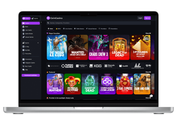 CoinCasino Best ETH casino overall