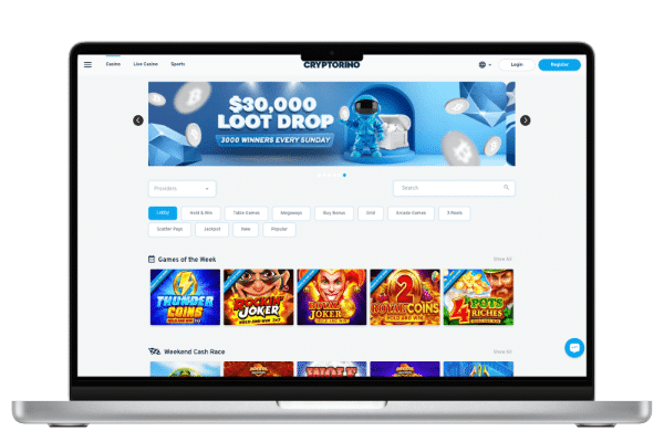 Cryptorino - fastest payout Ethereum casino