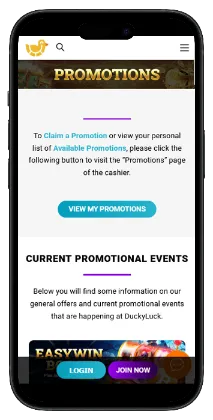 Ducky Luck mobile casino app