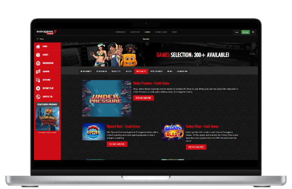 Everygame casino review specialty games section