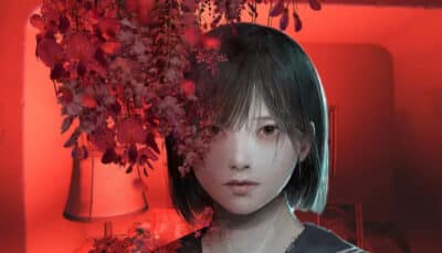 An illustration of Silent Hill's character with short black hair and pale skin, looking solemn