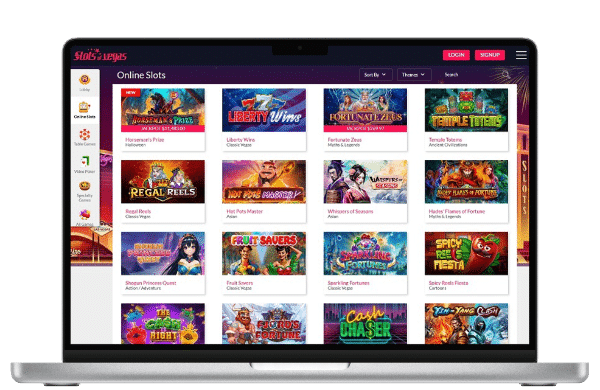 Play hundreds of online slots at Slots of Vegas