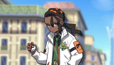 Official artwork of Team MZ member Naveen holding a Poké Ball in Pokémon Legends Z-A