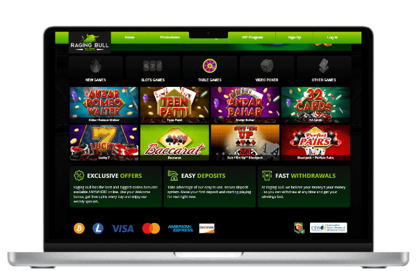 Raging Bull Casino promo codes visual guide