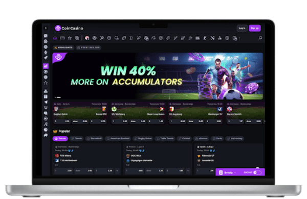 Top ETH betting site overall - CoinCasino