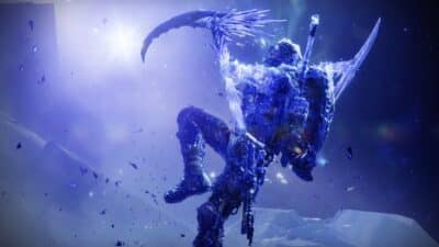 Destiny 2 Hunter wielding Stasis