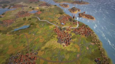 Picture of EUV's detailed map with roads and cities.