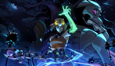 The image is taken from the game Hades II. It depicts the main character Melinoë, princess of the Underworld