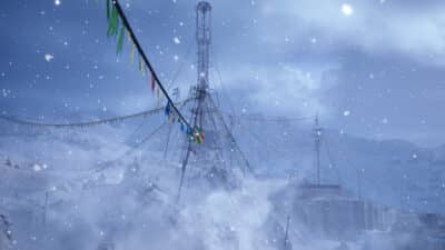 Pictiue of an Arc Raiders map during the Cold Snap event.