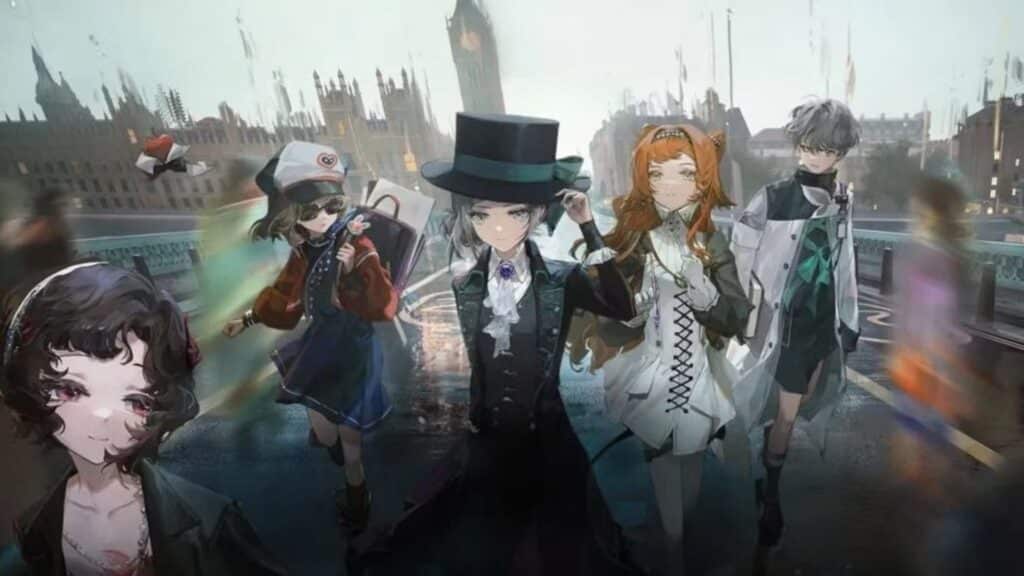 Reverse 1999 characters walk through London with Big Ben visible in the distance