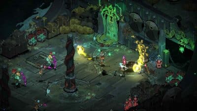 Hades 2 scenery with dramatic artwork and moody lighting