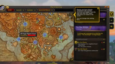 picture of the house finder screen in WoW