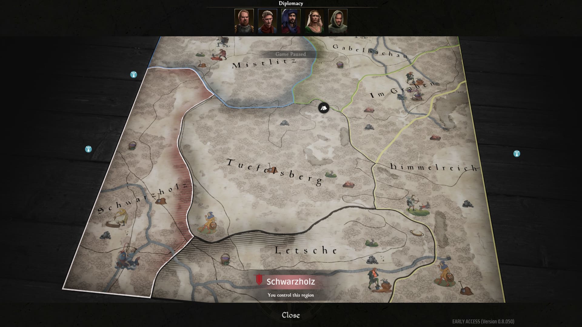 Picture of a region map in Manor Lords