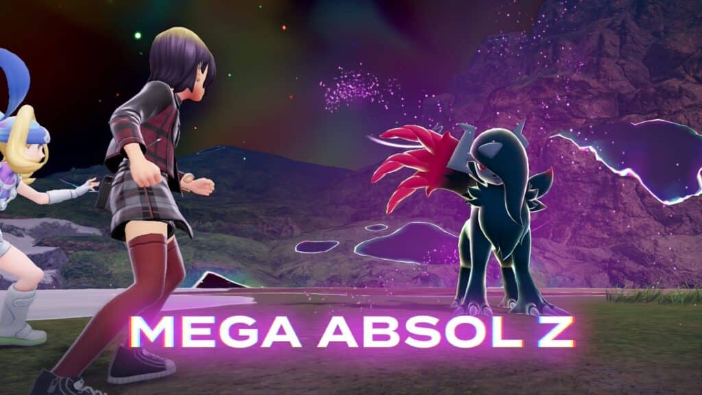 The image shows Mega Absol Z from the game Pokémon Legends: Z-A