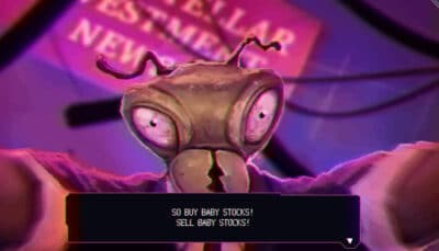 Market Hype Monologue in Space Warlord Baby Trading Simulator