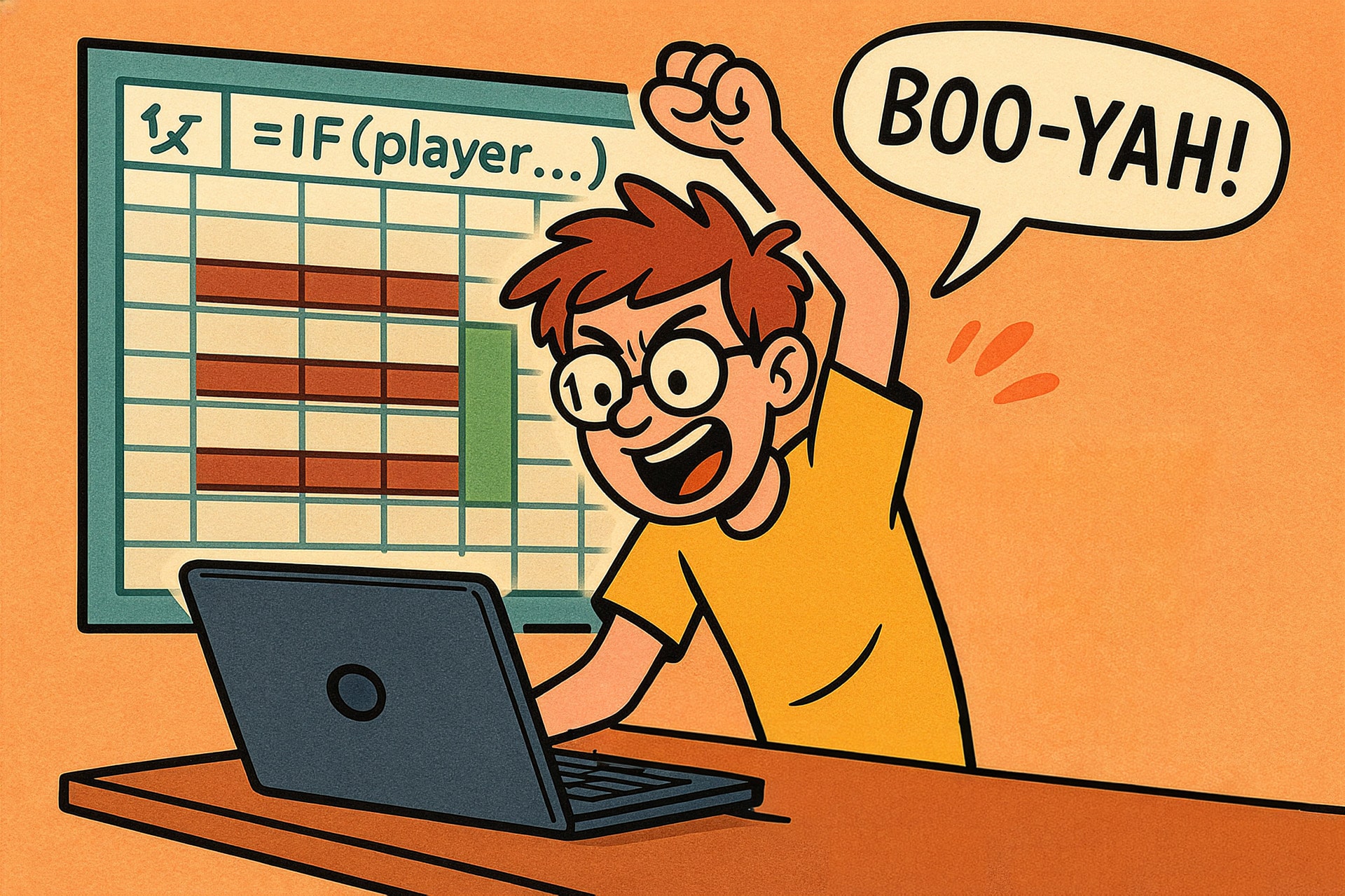 Character jumping at Excel success