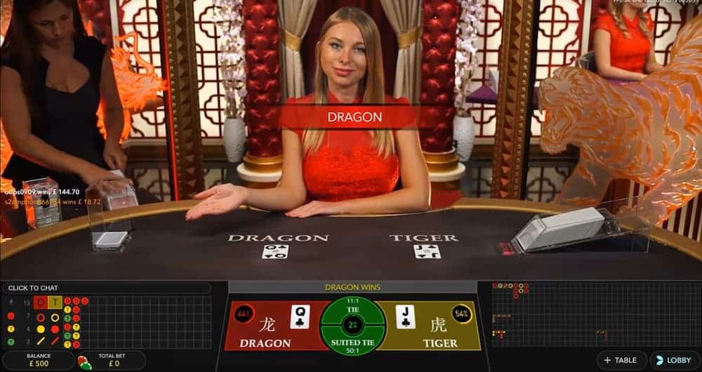 Dealer chia cho Dragon và Tiger mỗi bên 1 lá bài