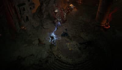 Diablo 4 Tower dungeon run with players fighting enemies during the leaderboard beta