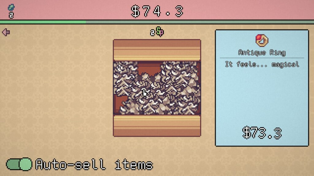 An antique ring appears among shredded items during a lucky Unboxathon pull