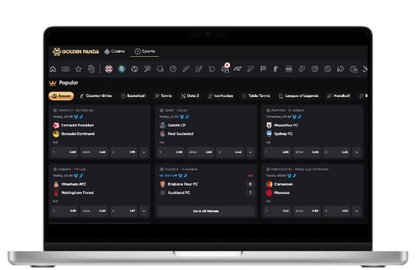 Labākā izvēle live betting cienītājiem → Golden Panda