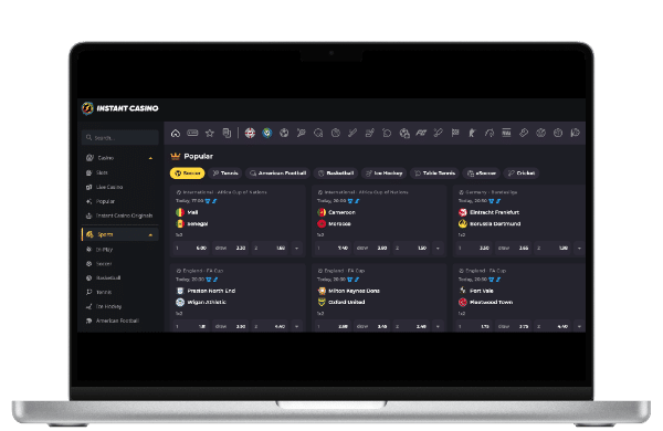 Labākā izvēle ātrām izmaksām un tūlītējai spēlei → Instant Casino