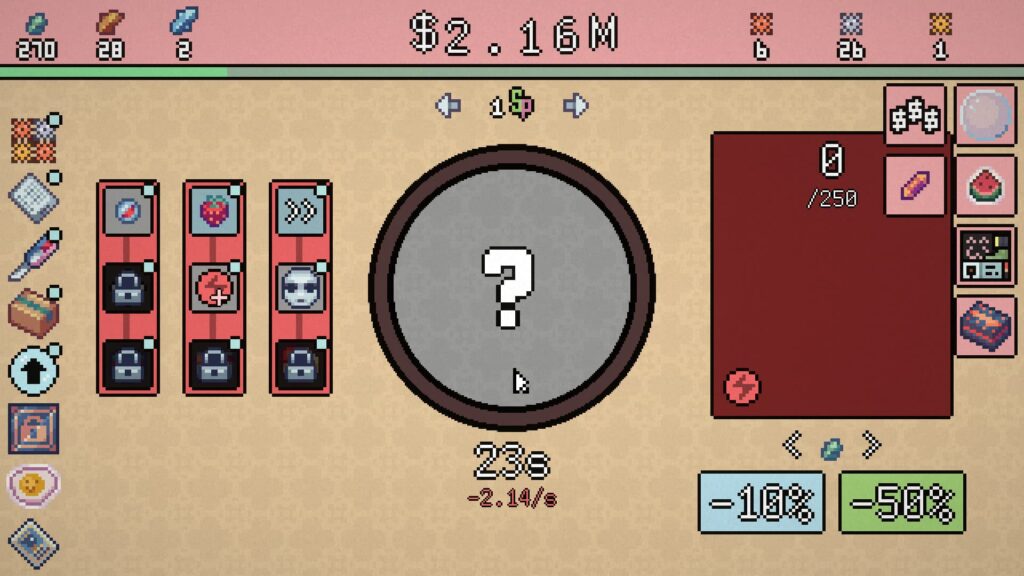 The Unboxathon interface shows a mystery selection wheel with active modifiers