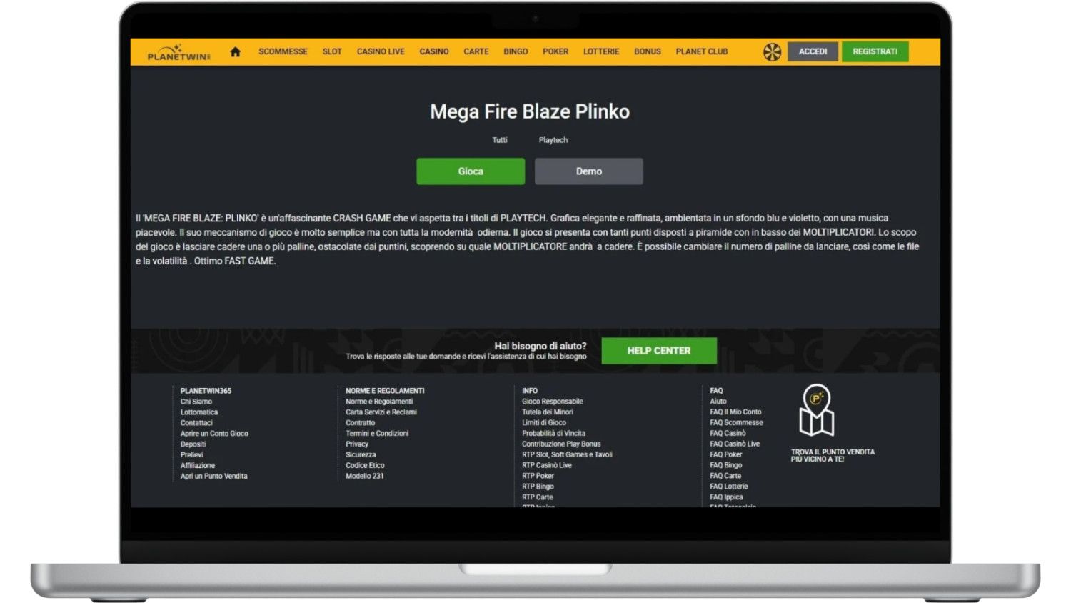 Dove giocare a Plinko soldi veri: Planetwin365