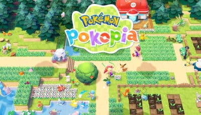 The Pokémon Pokopia world map shows trainers Pokémon farms rivers and villages in a vibrant overhead view