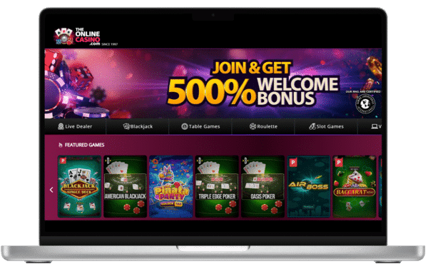 Raging Bull Casino interface showcasing games and features